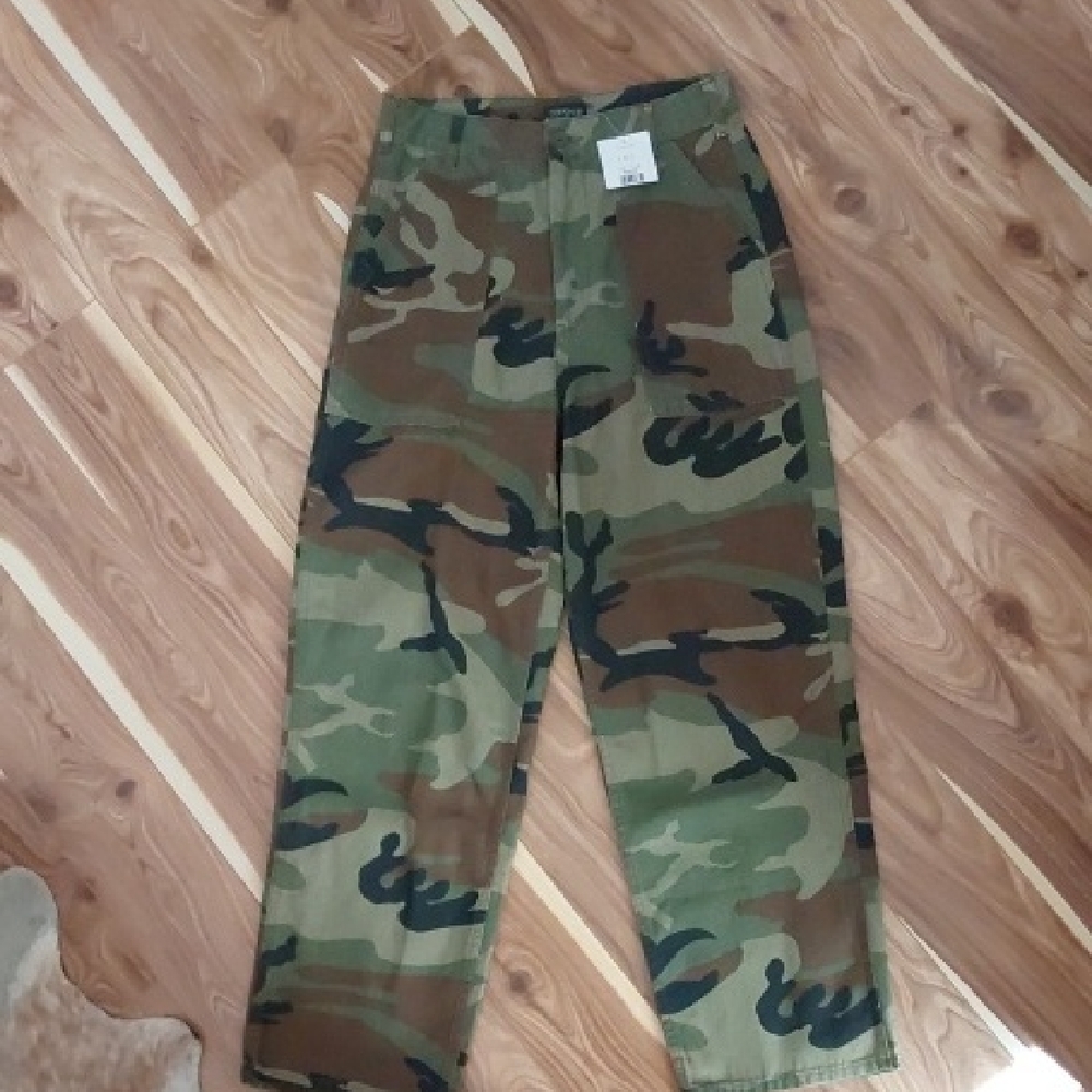 Topshop Vintage Cargo  Camouflage Trousers